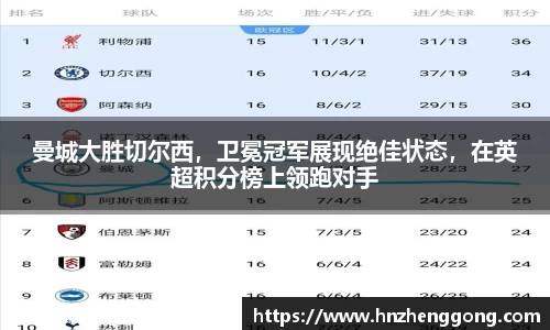 曼城大胜切尔西，卫冕冠军展现绝佳状态，在英超积分榜上领跑对手